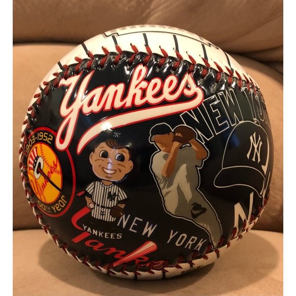 2003 Fotoball Limited Edition NEW YORK YANKEES 100th Anniversary Large Baseball - Picture 1 of 11